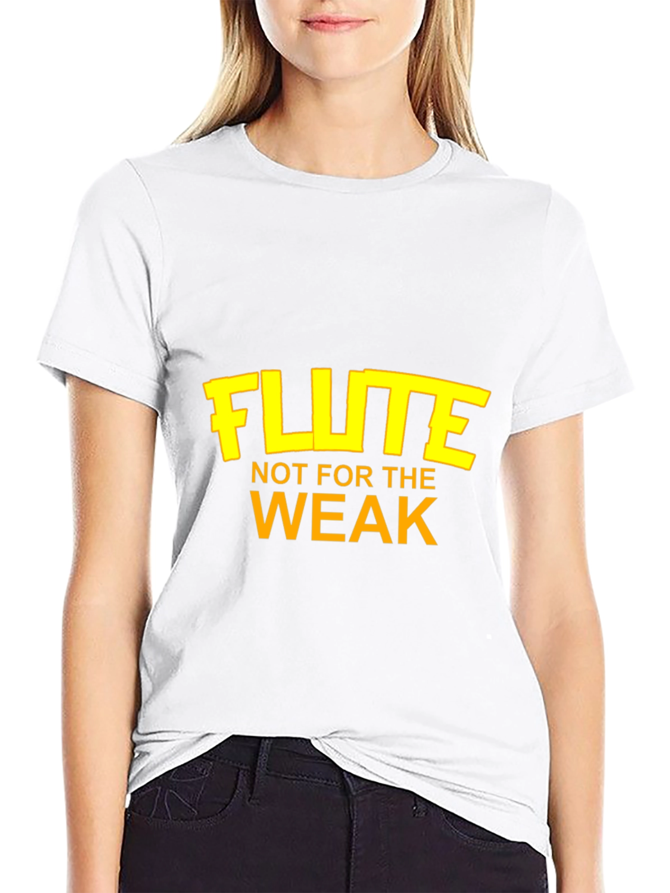 Flute Not For The Weak Black Graphic Tee