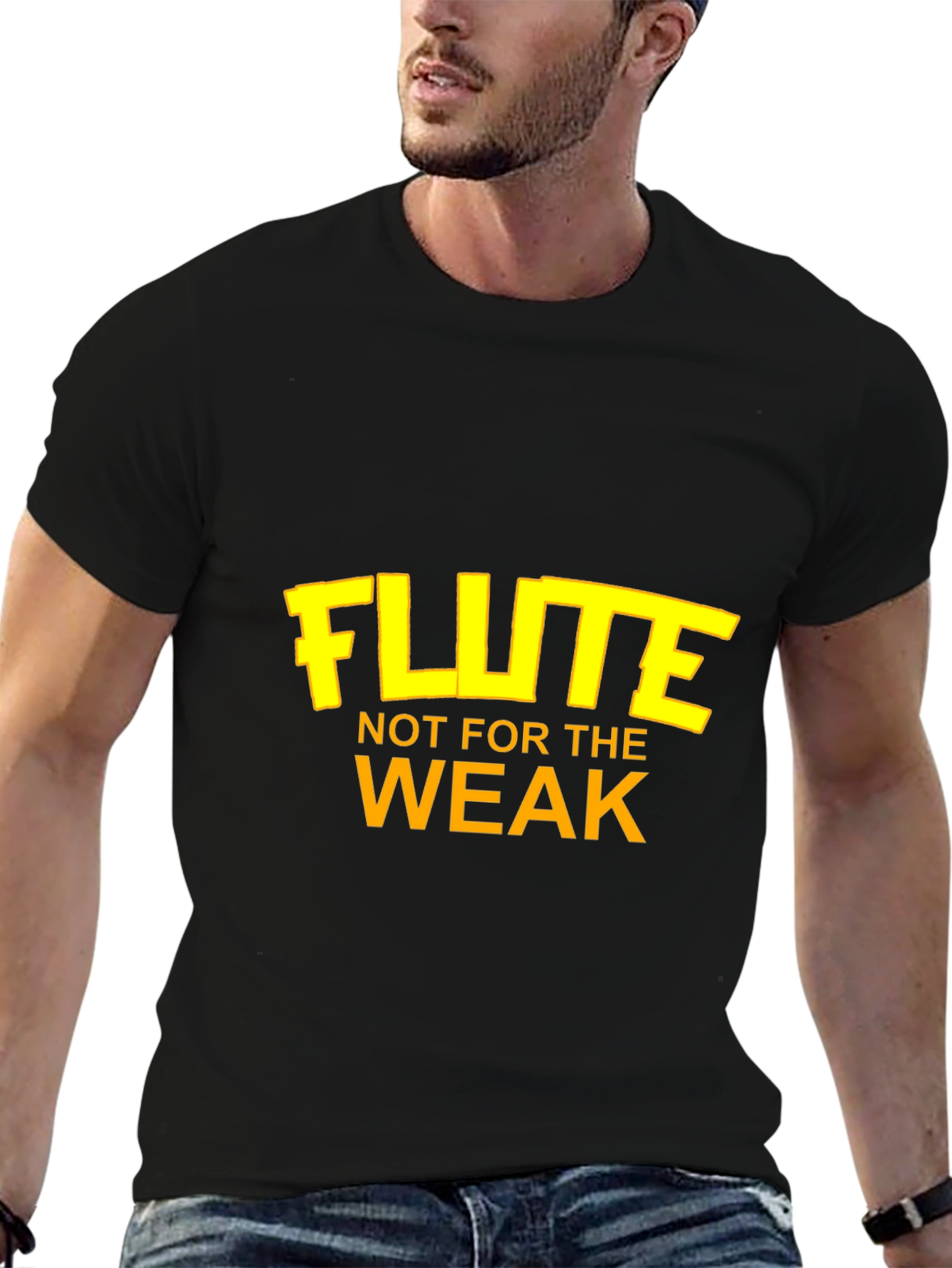 Flute Not For The Weak Black Graphic Tee