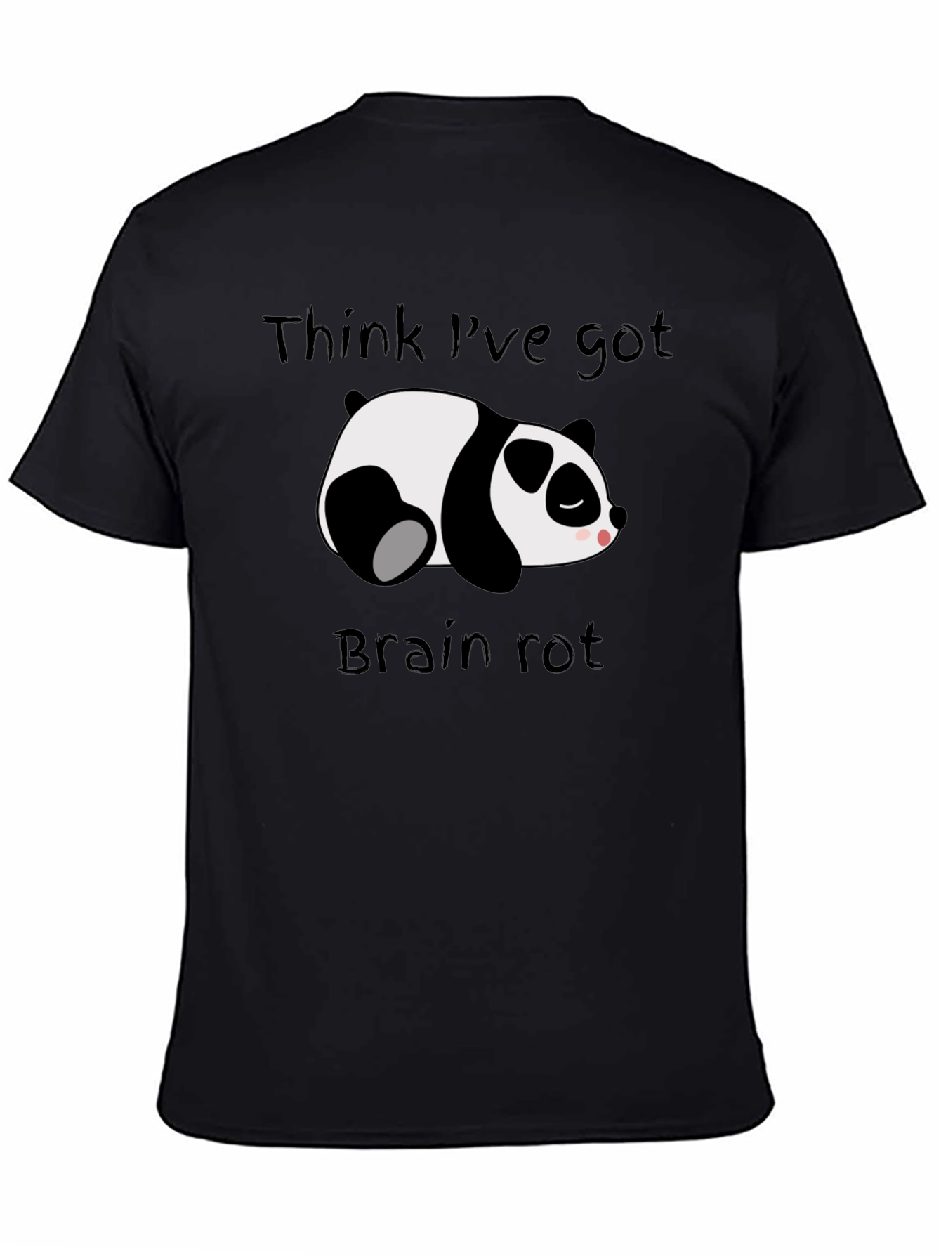 Brain Rot Panda Black T-Shirt