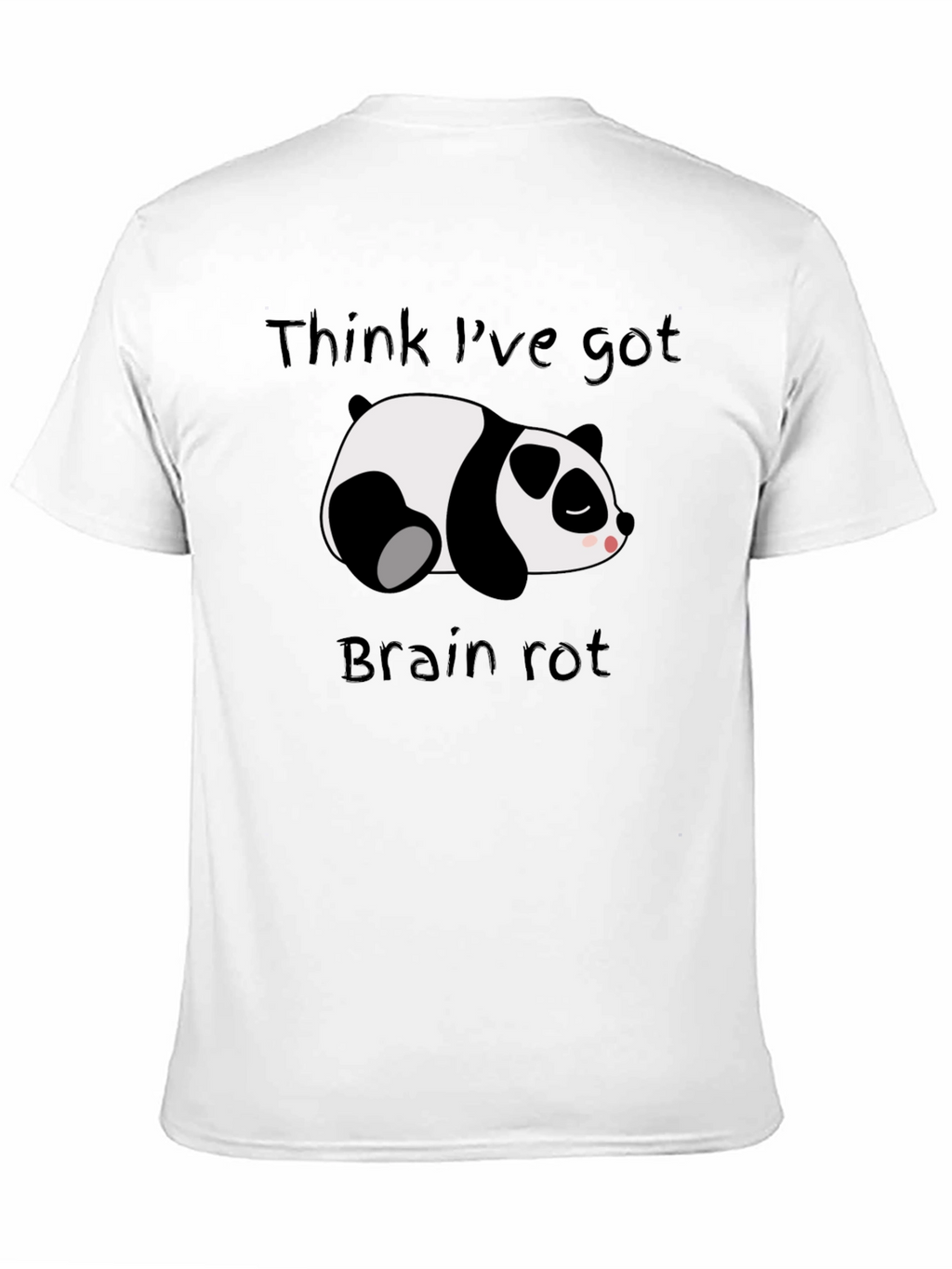 Brain Rot Panda Black T-Shirt