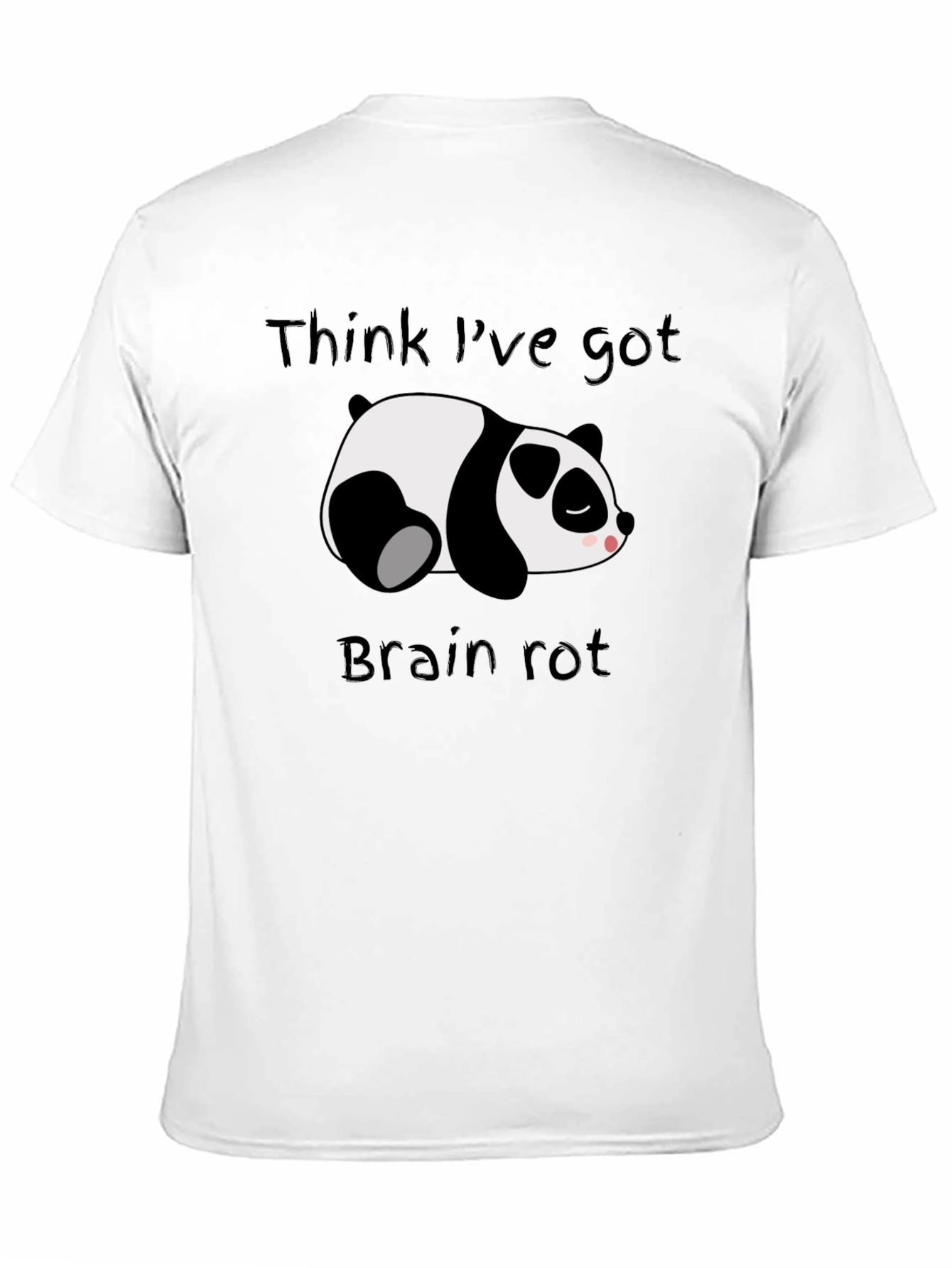 Brain Rot Panda Black T-Shirt