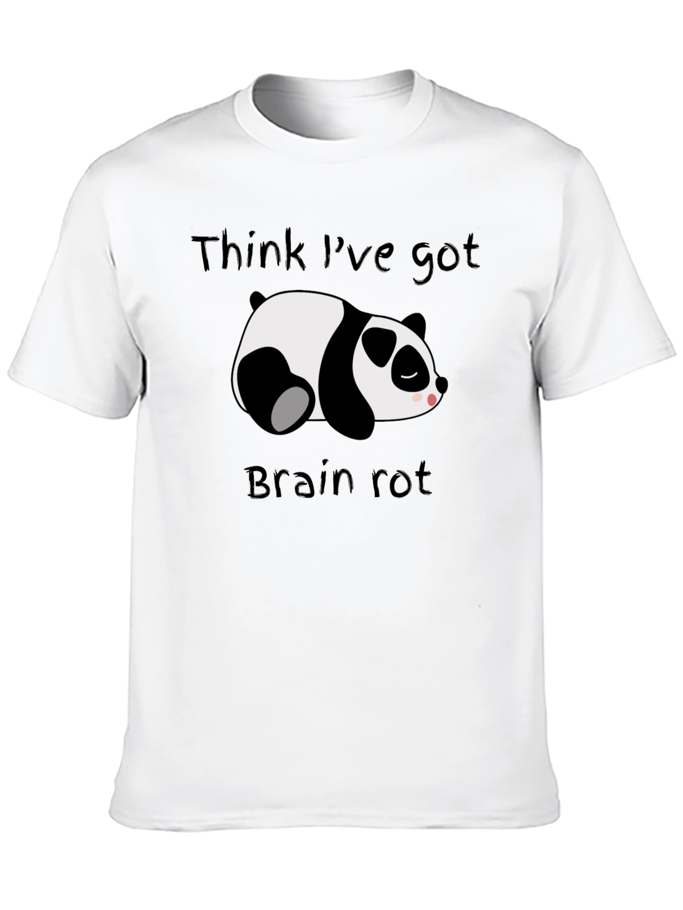 Brain Rot Panda Black T-Shirt