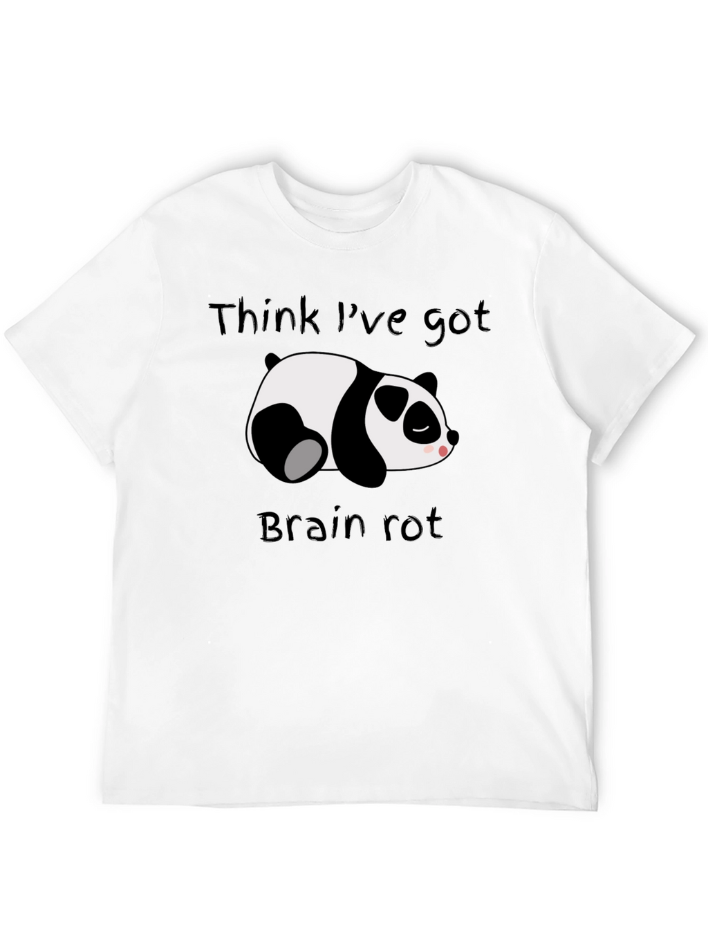 Brain Rot Panda Black T-Shirt