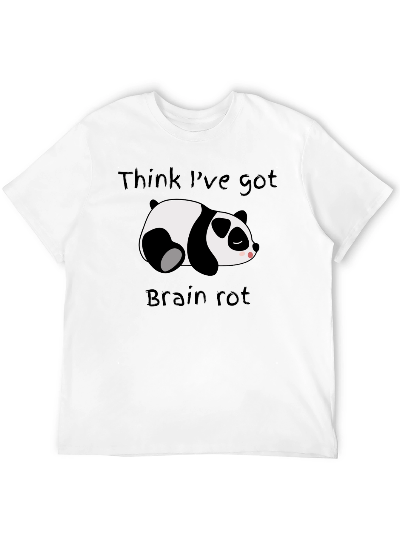 Brain Rot Panda Black T-Shirt