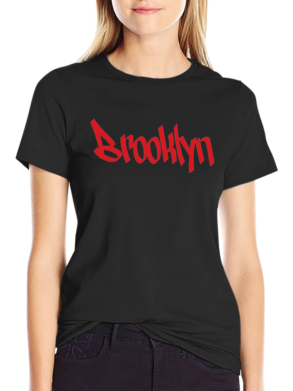 Brooklyn Graphic Tee - Red on Black