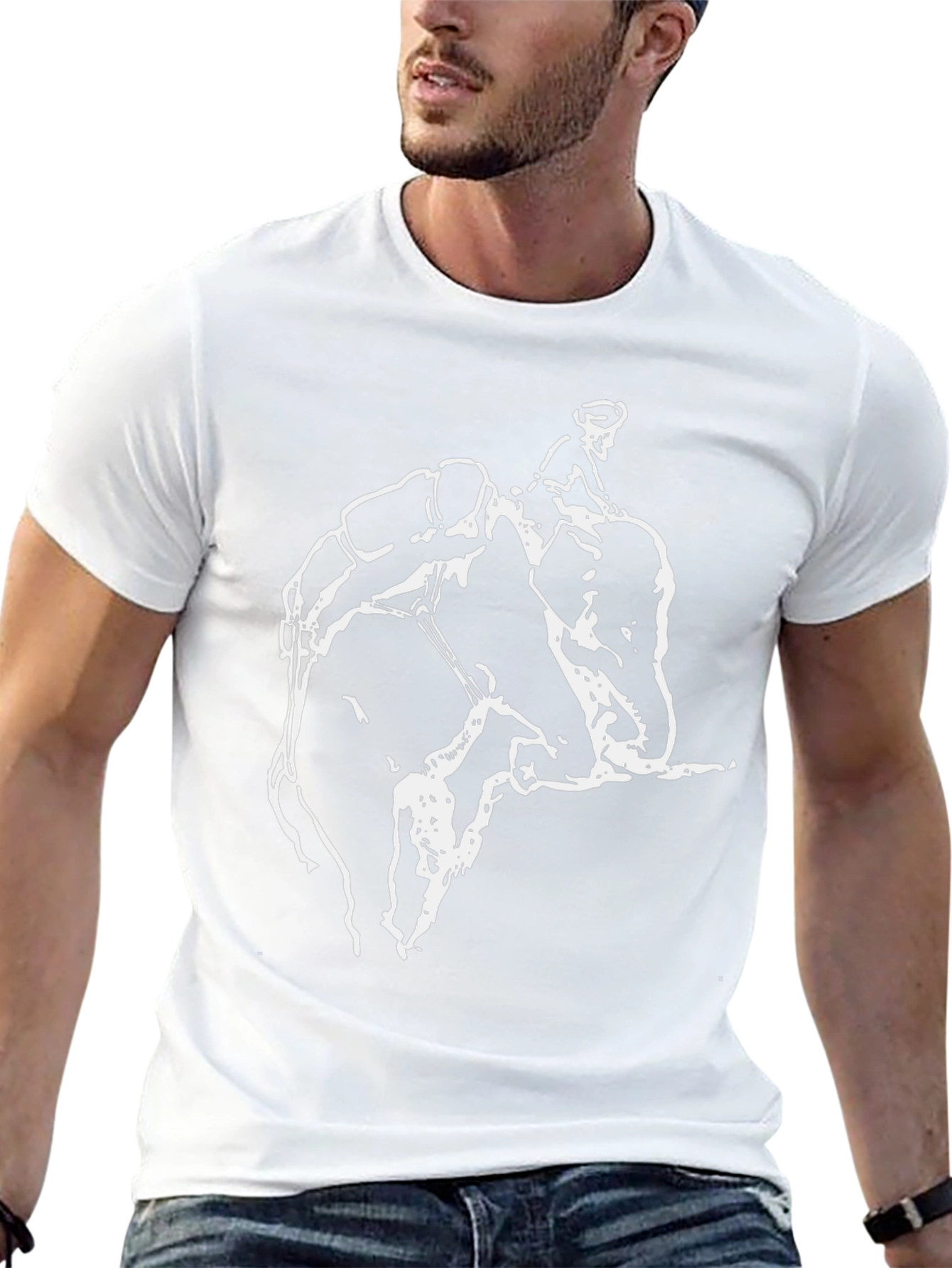 Equestrian Sketch Tee - Stylish Black Cotton Shirt