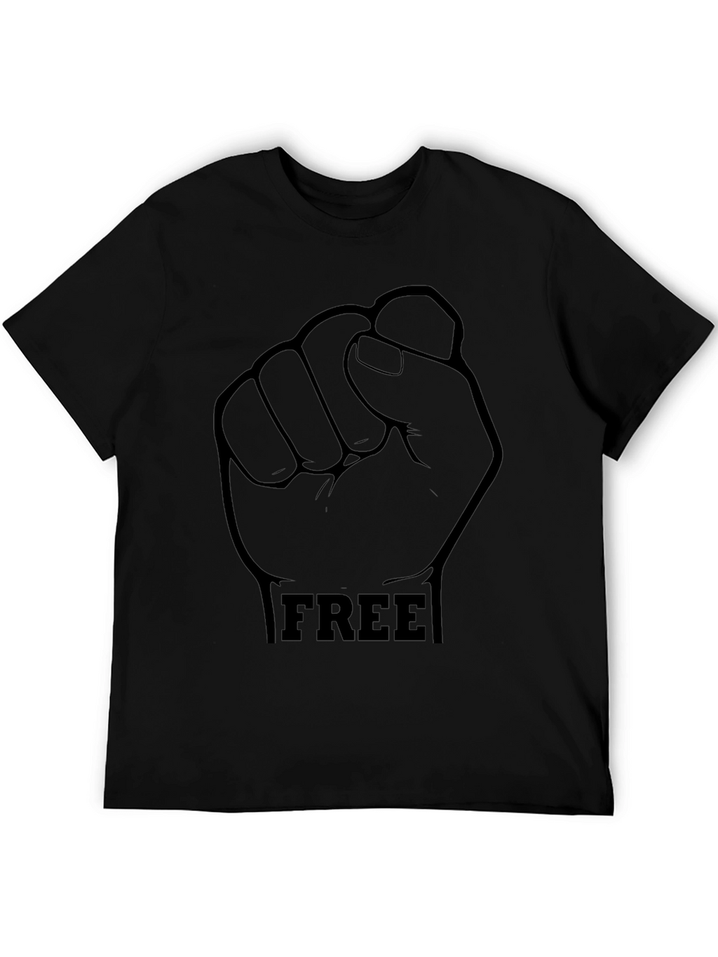 Black FREE Fist Graphic T-Shirt