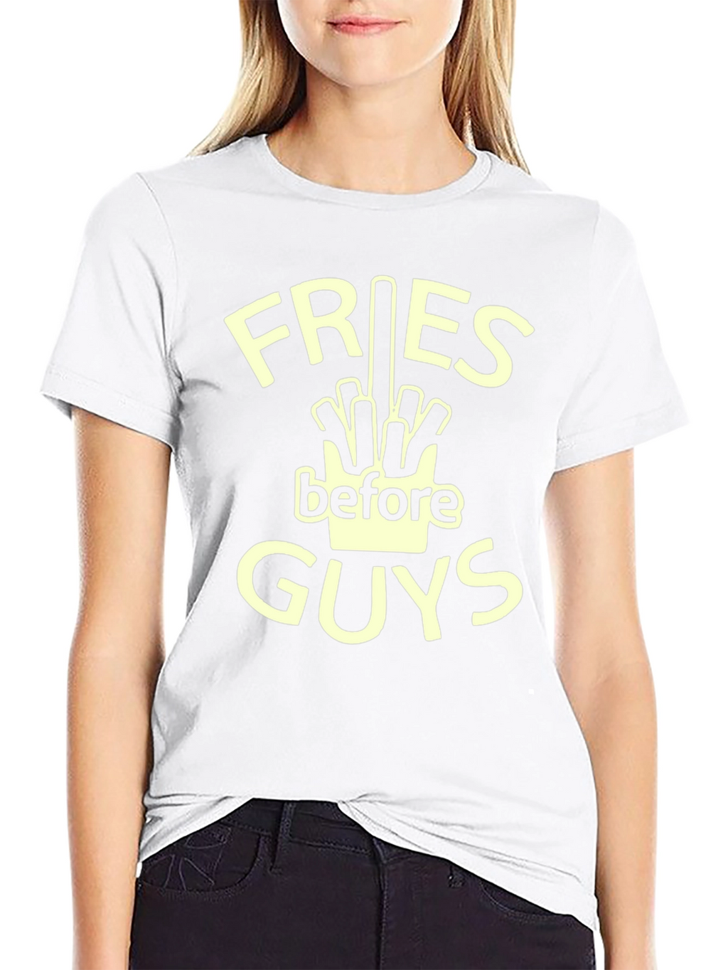 Fries Before Guys T-Shirt - Funny Foodie Tee