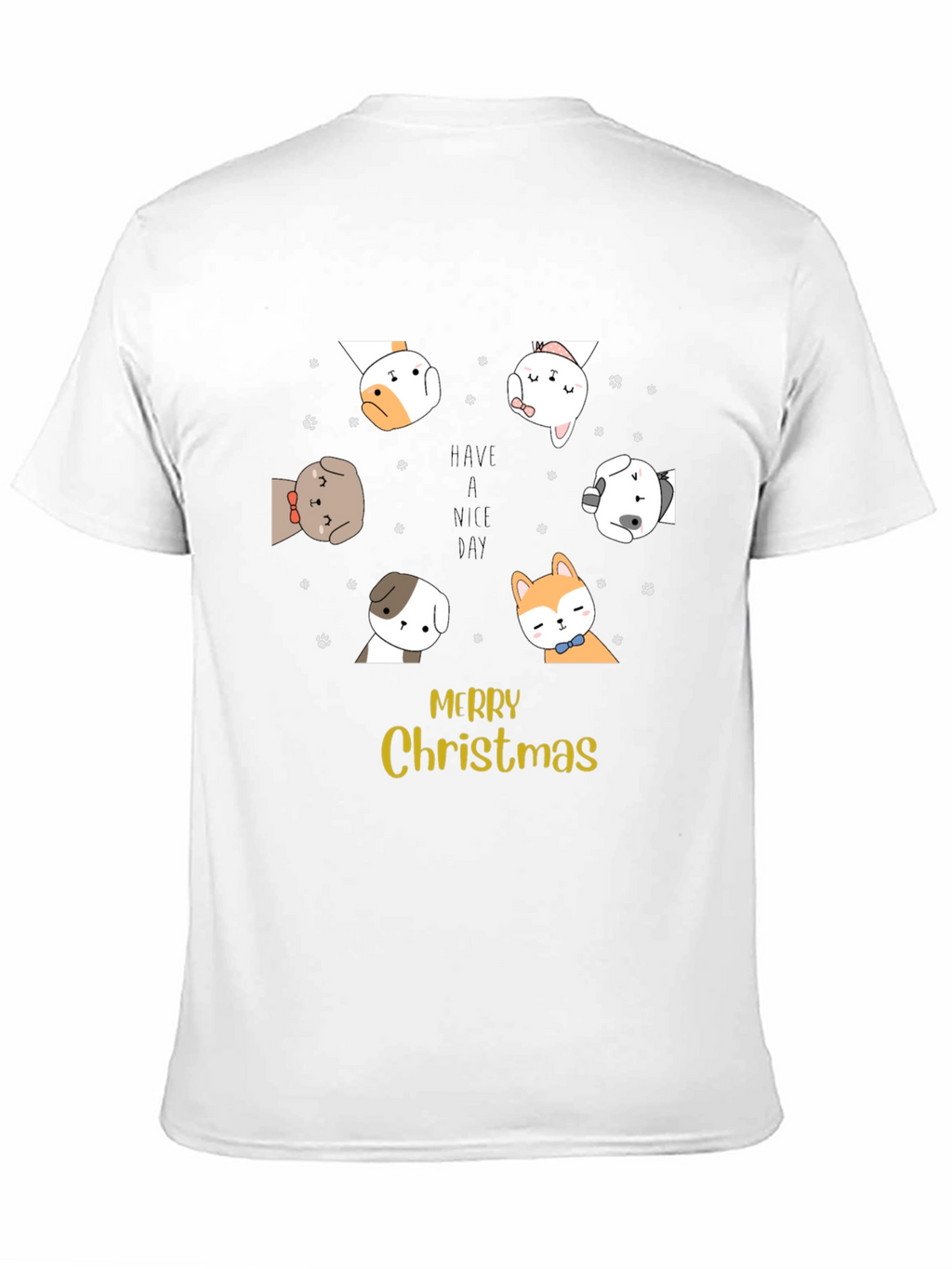 Merry Christmas Dog Graphic T-Shirt