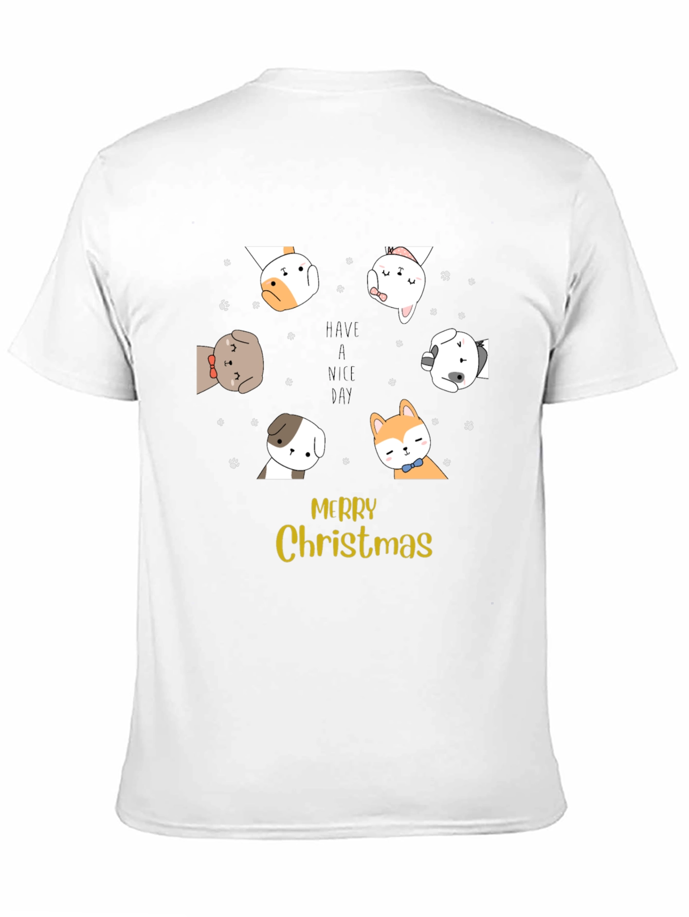Merry Christmas Dog Graphic T-Shirt