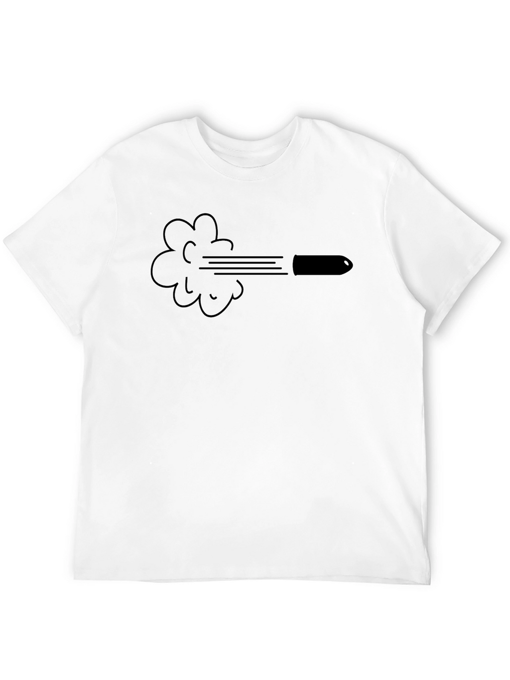 Cartoon Bullet Black T-Shirt