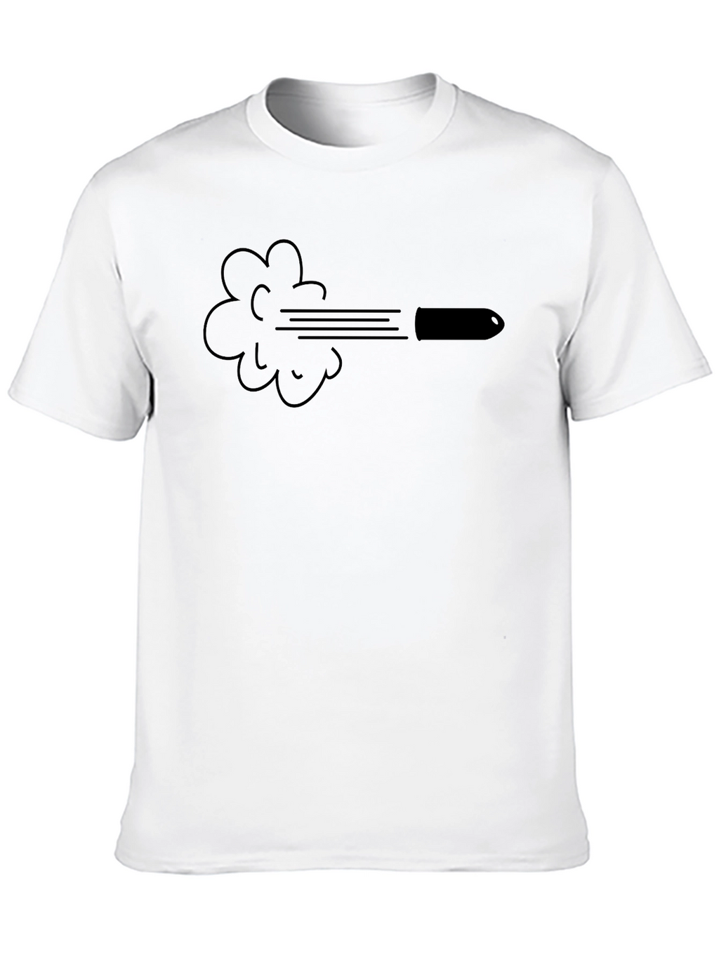 Cartoon Bullet Black T-Shirt