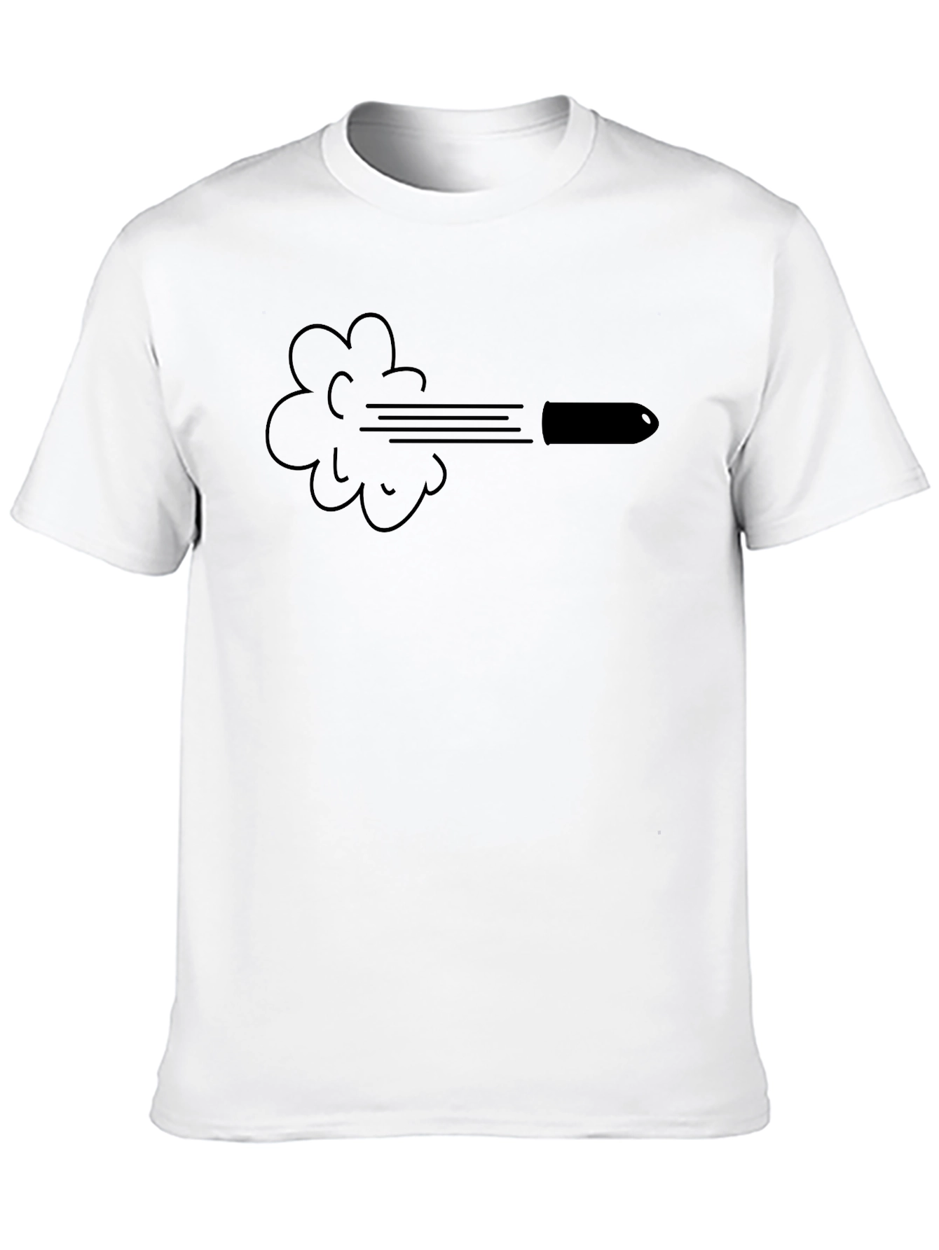 Cartoon Bullet Black T-Shirt