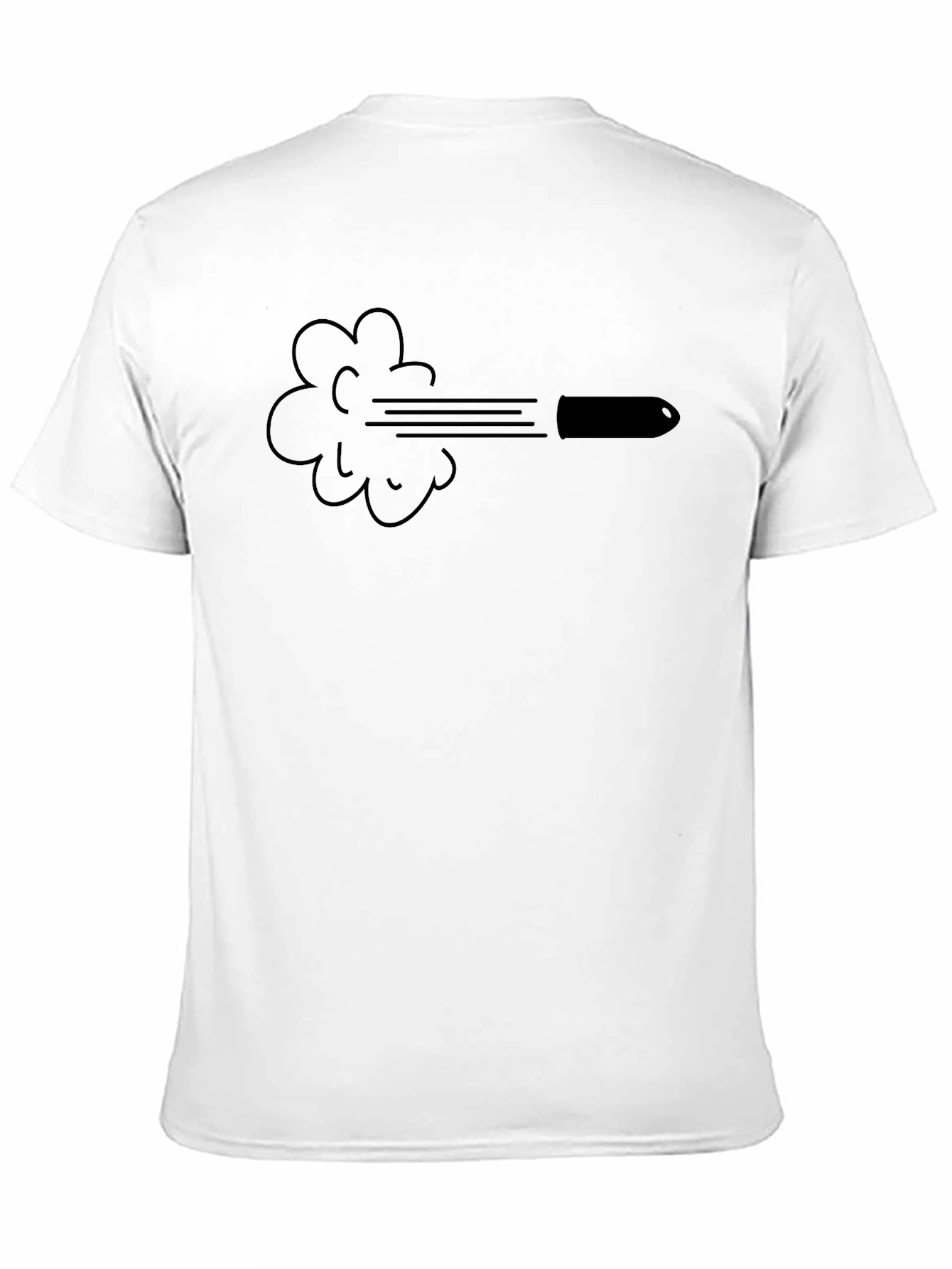 Cartoon Bullet Black T-Shirt