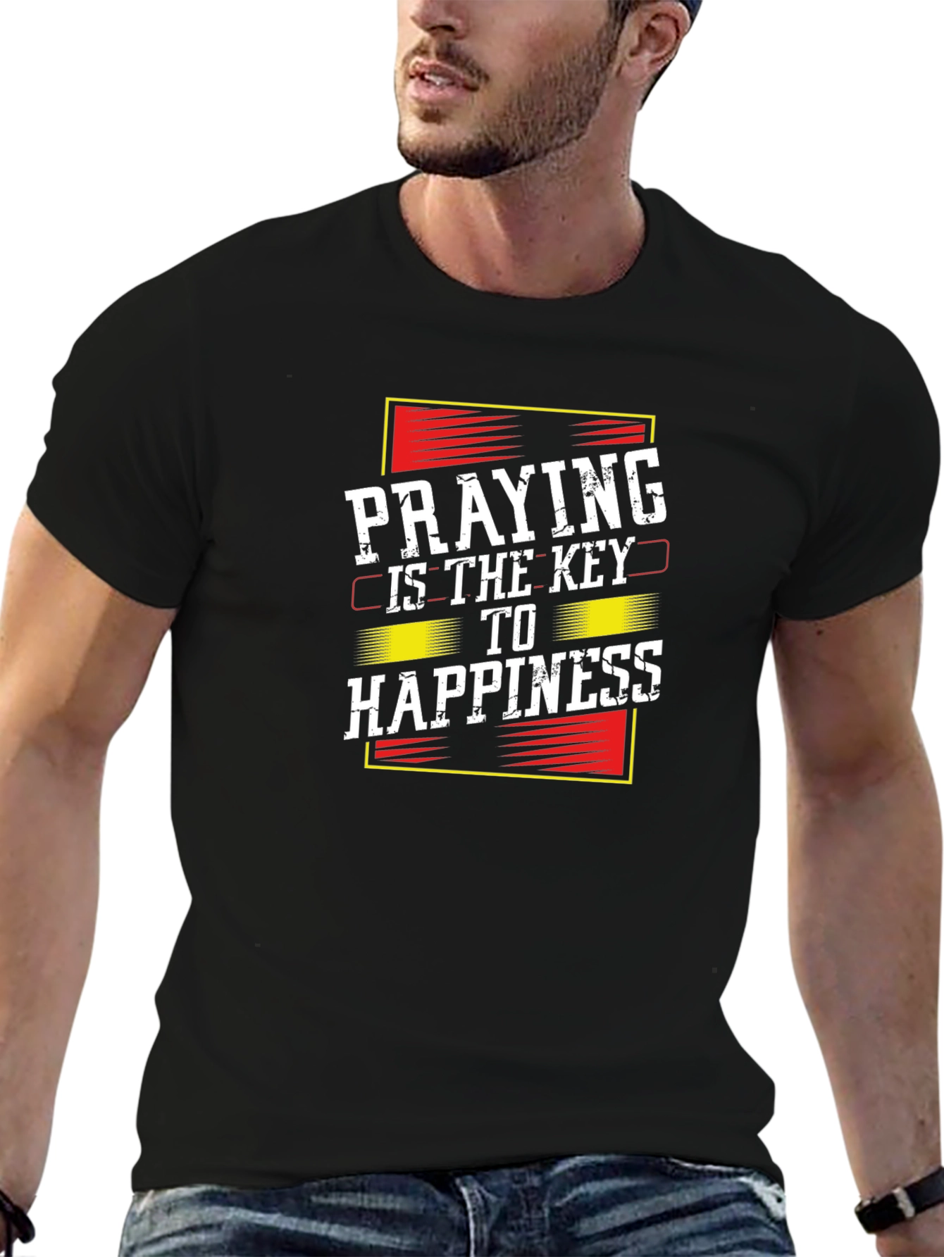 Praying is the Key to Happiness T-Shirt