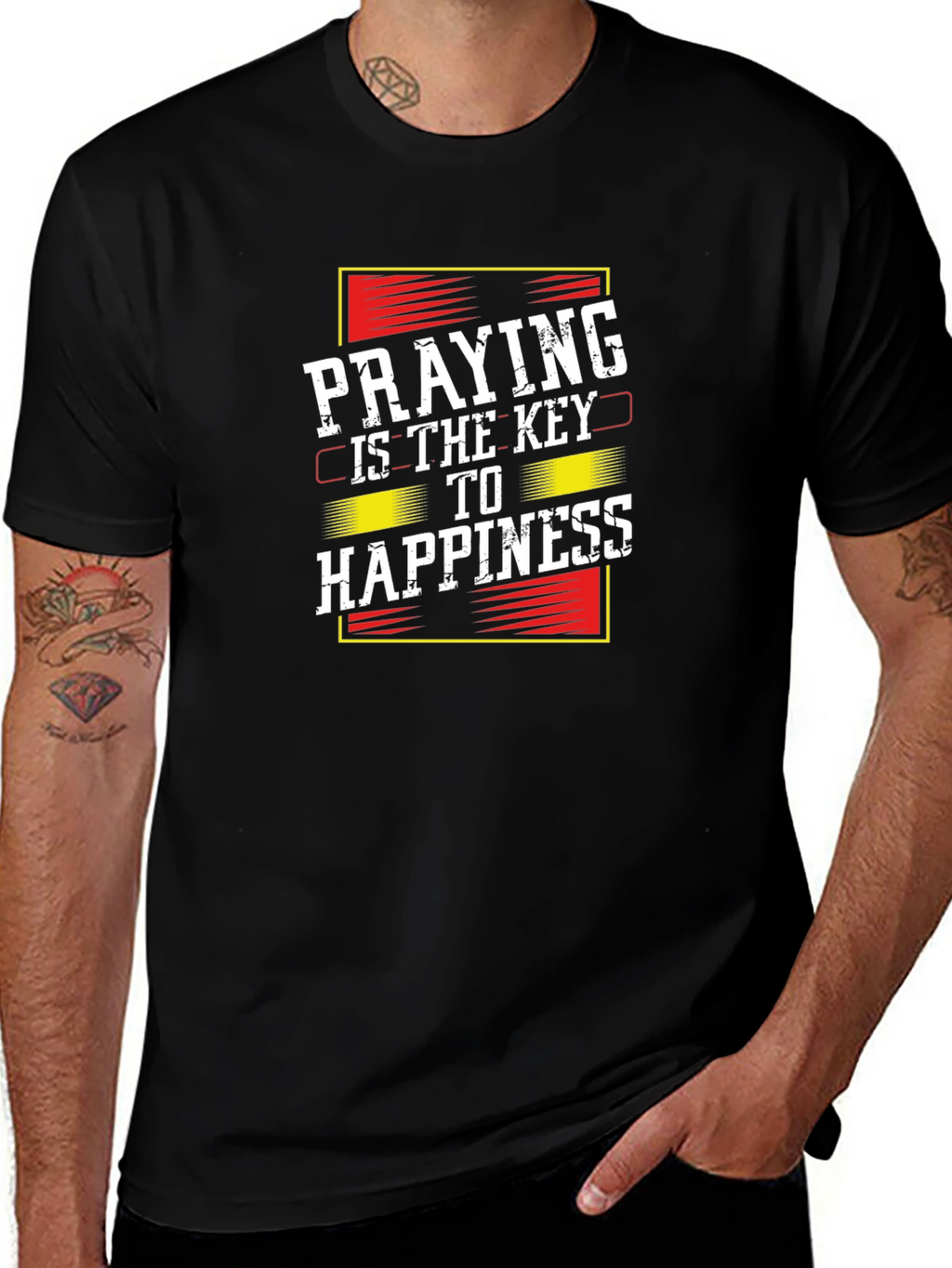 Praying is the Key to Happiness T-Shirt