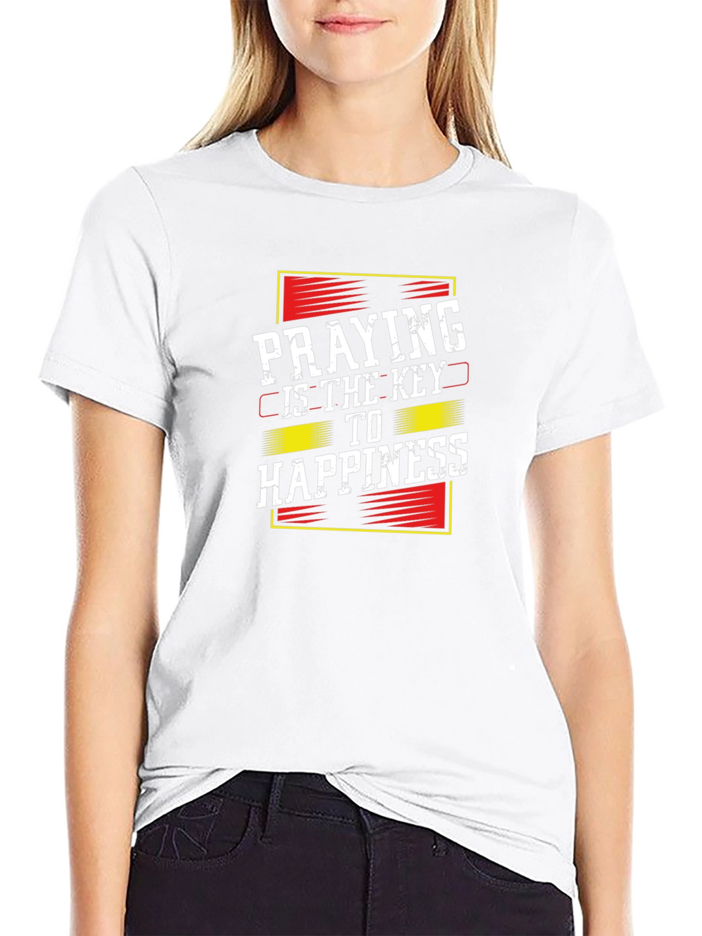 Praying is the Key to Happiness T-Shirt