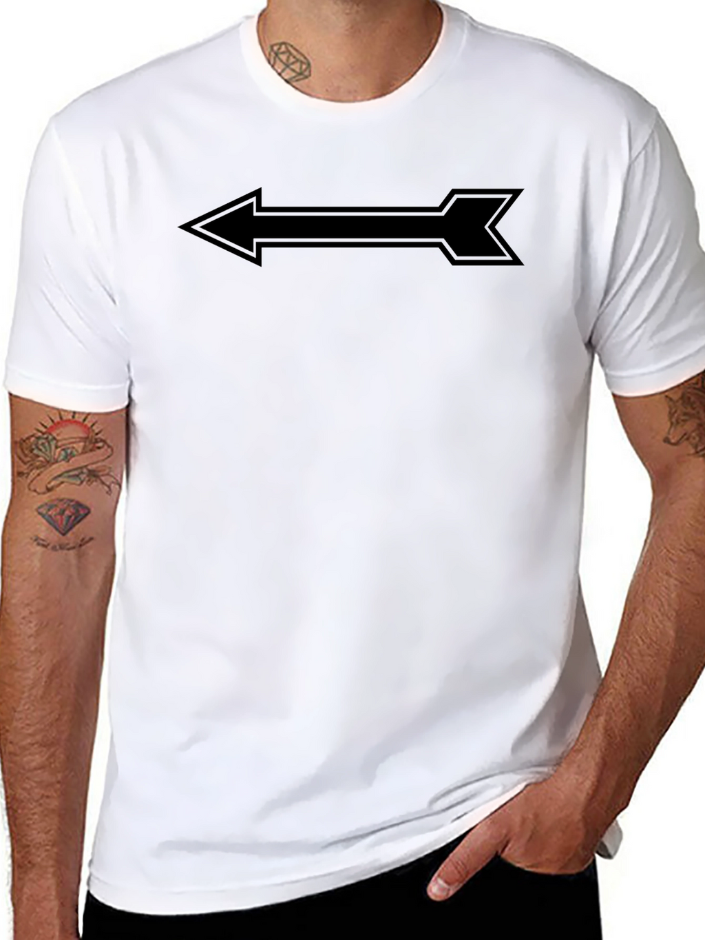 Arrow Graphic T-Shirt - Stylish Directional Tee