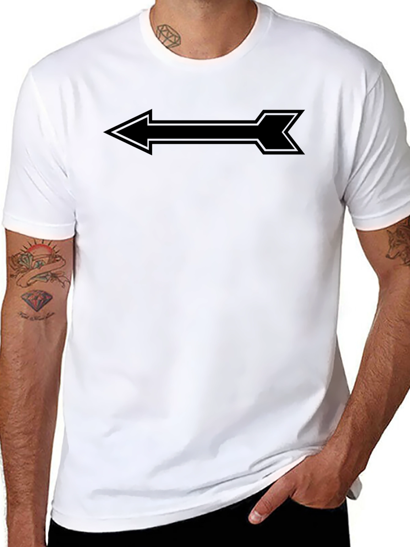 Arrow Graphic T-Shirt - Stylish Directional Tee