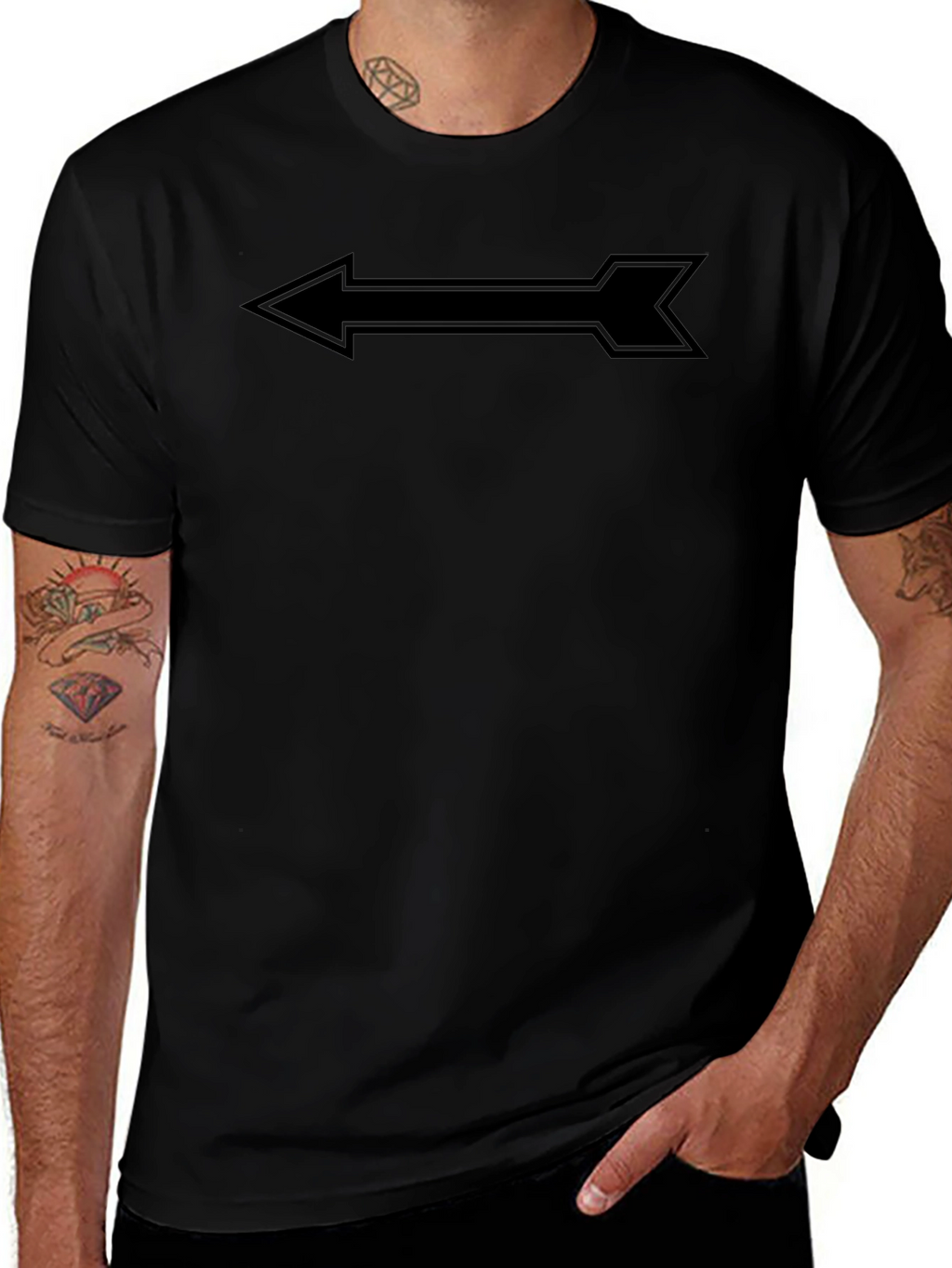 Arrow Graphic T-Shirt - Stylish Directional Tee