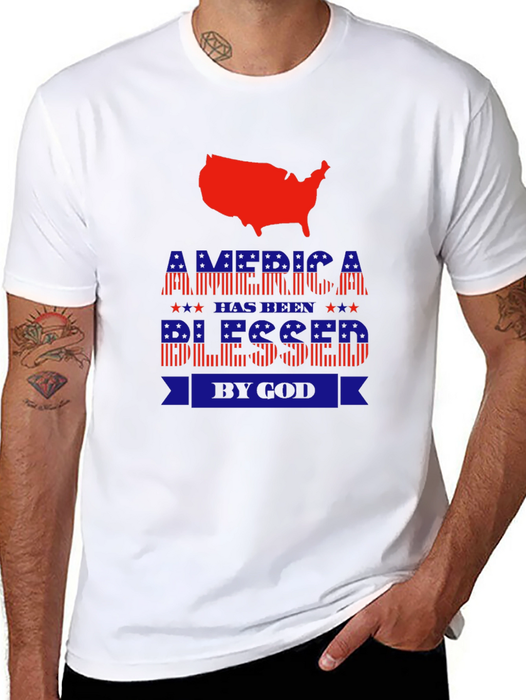 America Blessed by God Patriotic T-Shirt
