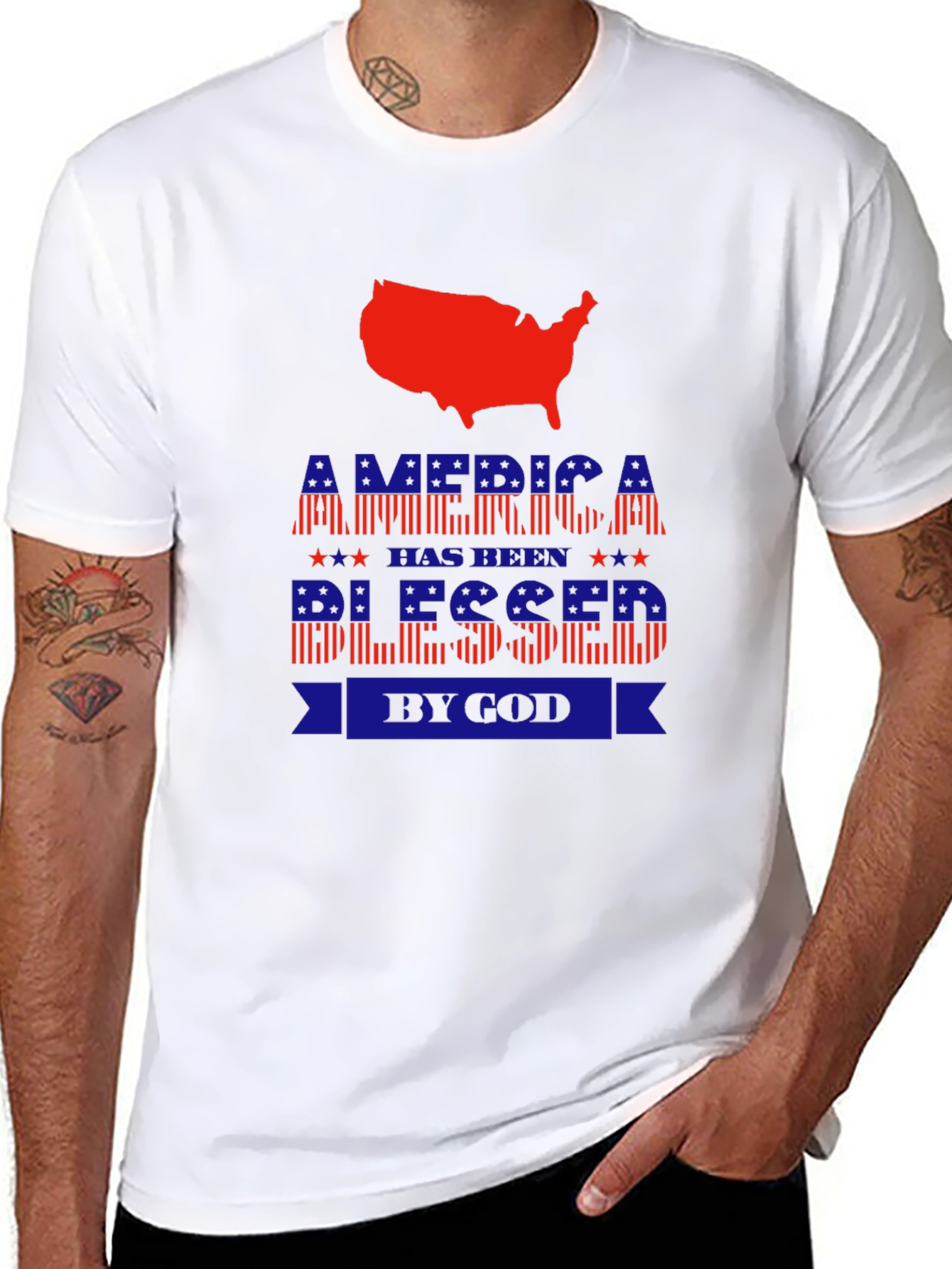 America Blessed by God Patriotic T-Shirt