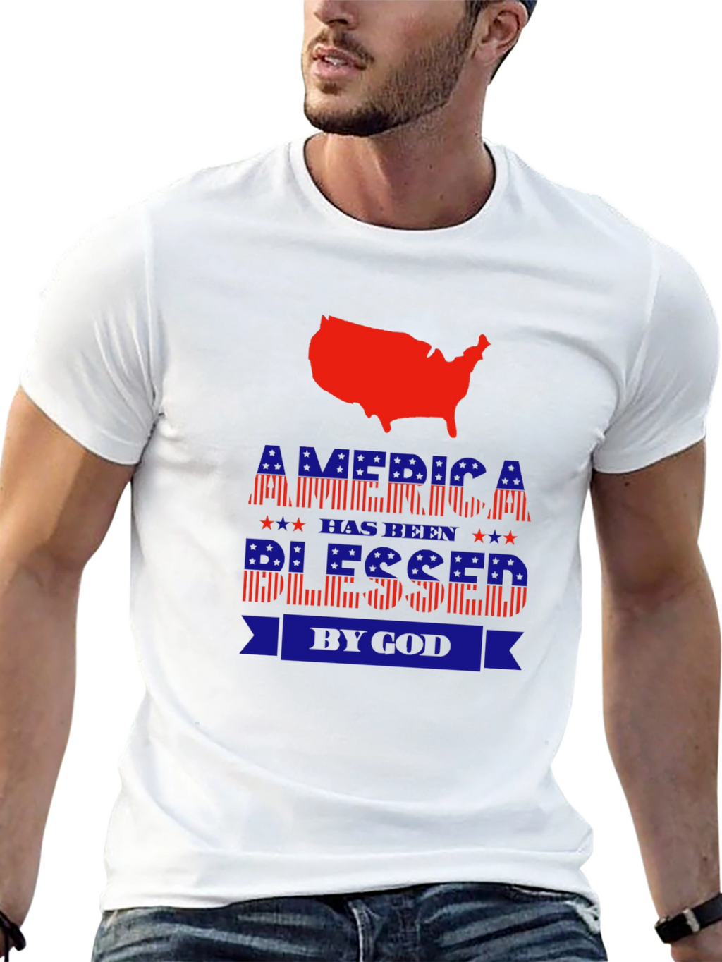 America Blessed by God Patriotic T-Shirt