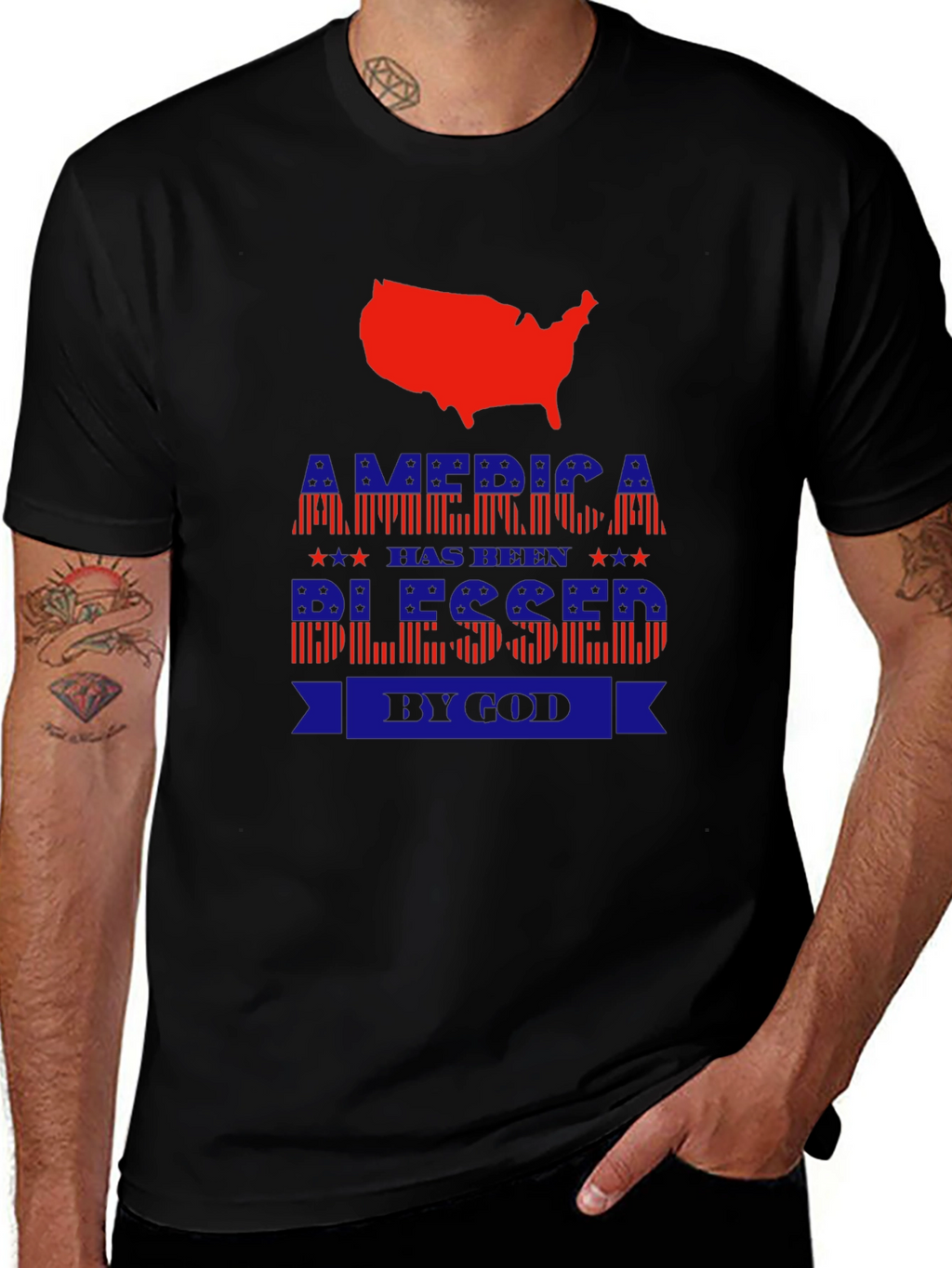 America Blessed by God Patriotic T-Shirt