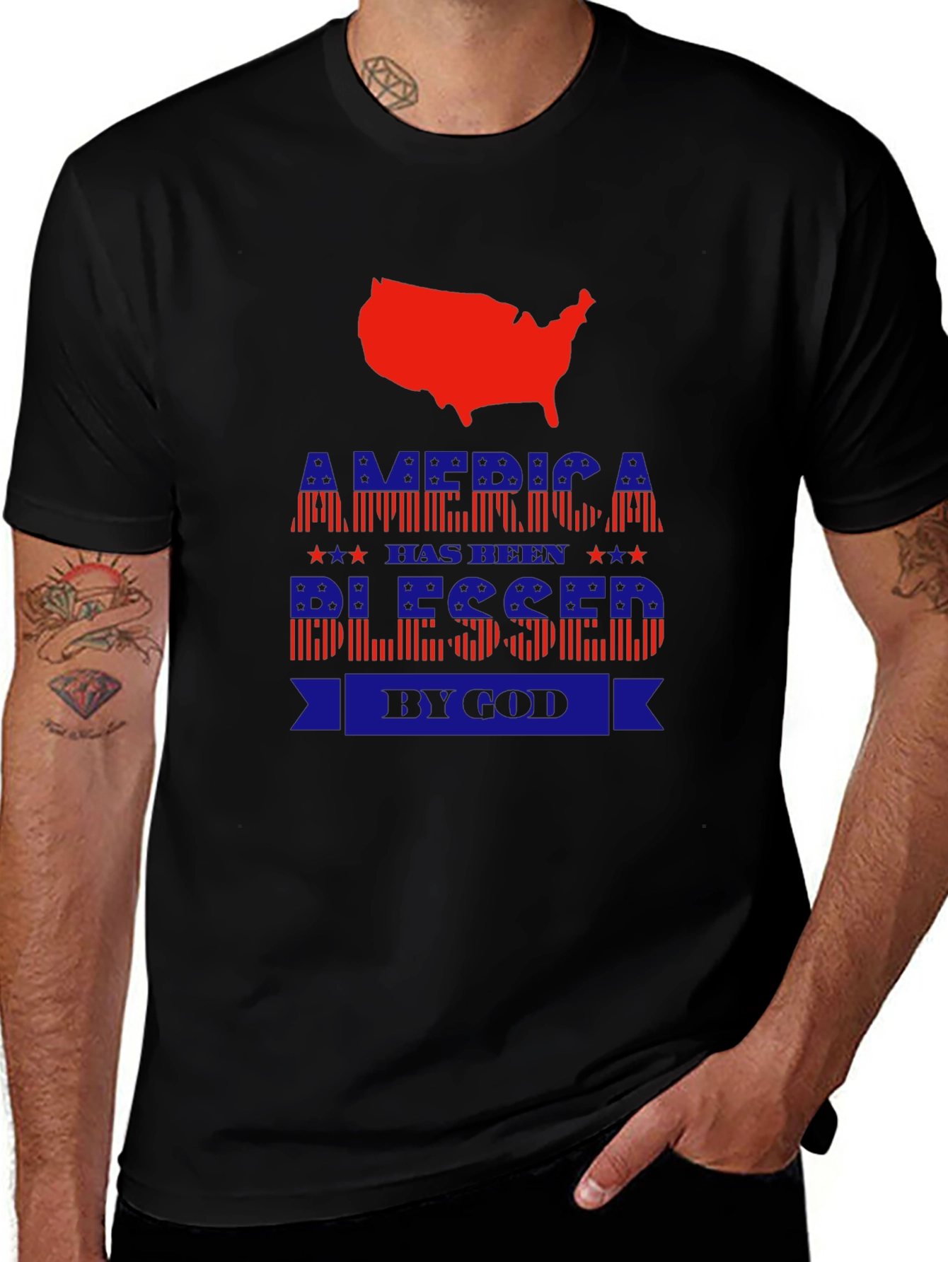 America Blessed by God Patriotic T-Shirt