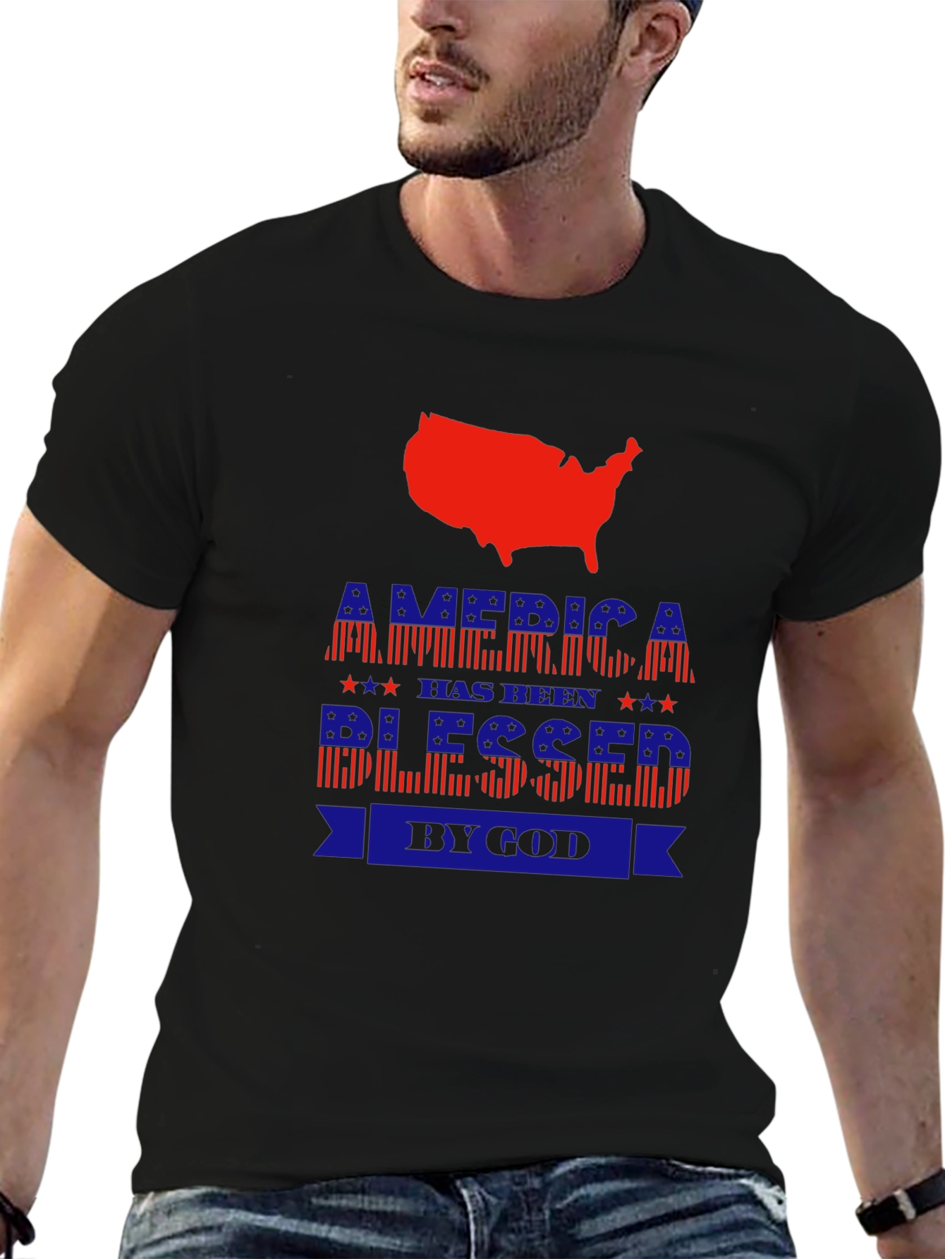 America Blessed by God Patriotic T-Shirt