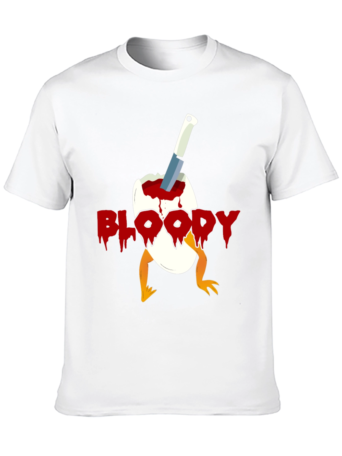 Bloody Chick Egg Graphic T-Shirt