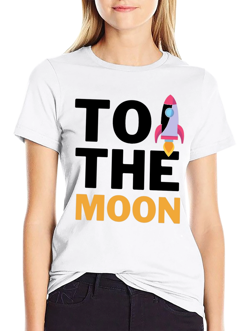 To The Moon Rocket Graphic Tee