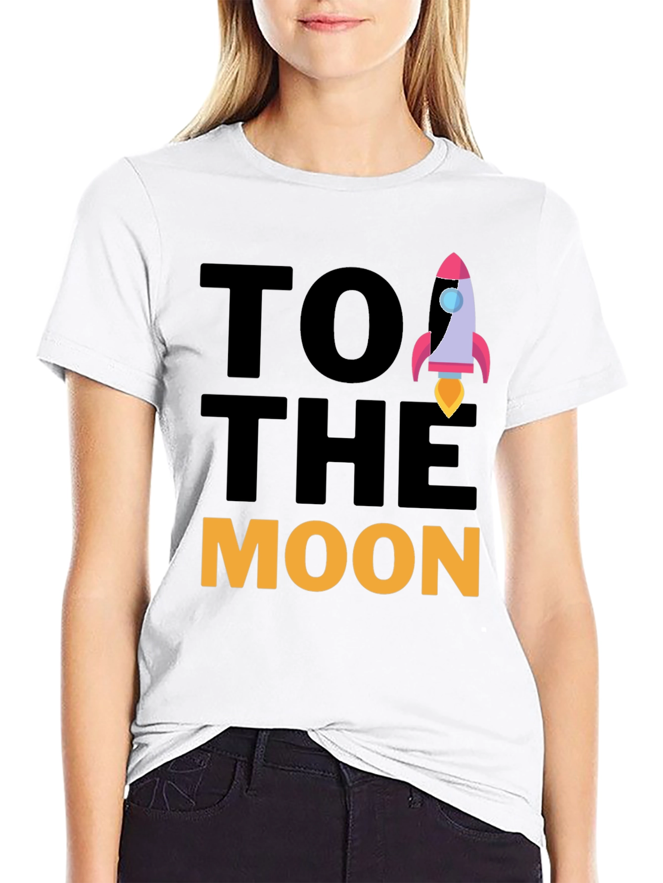 To The Moon Rocket Graphic Tee