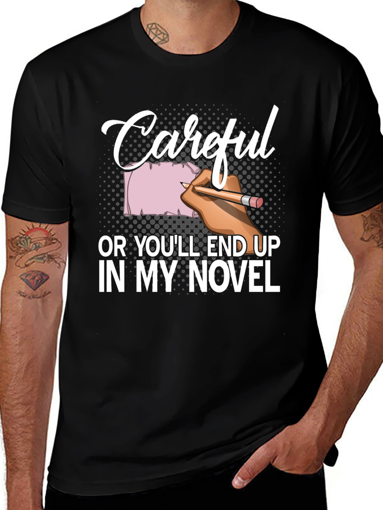 Careful Novel T-Shirt Writer Author Gift