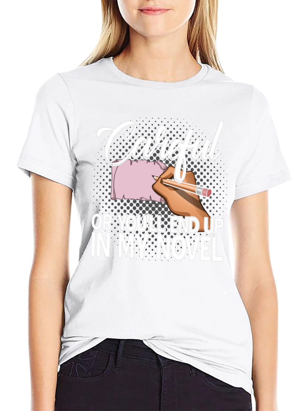 Careful Novel T-Shirt Writer Author Gift