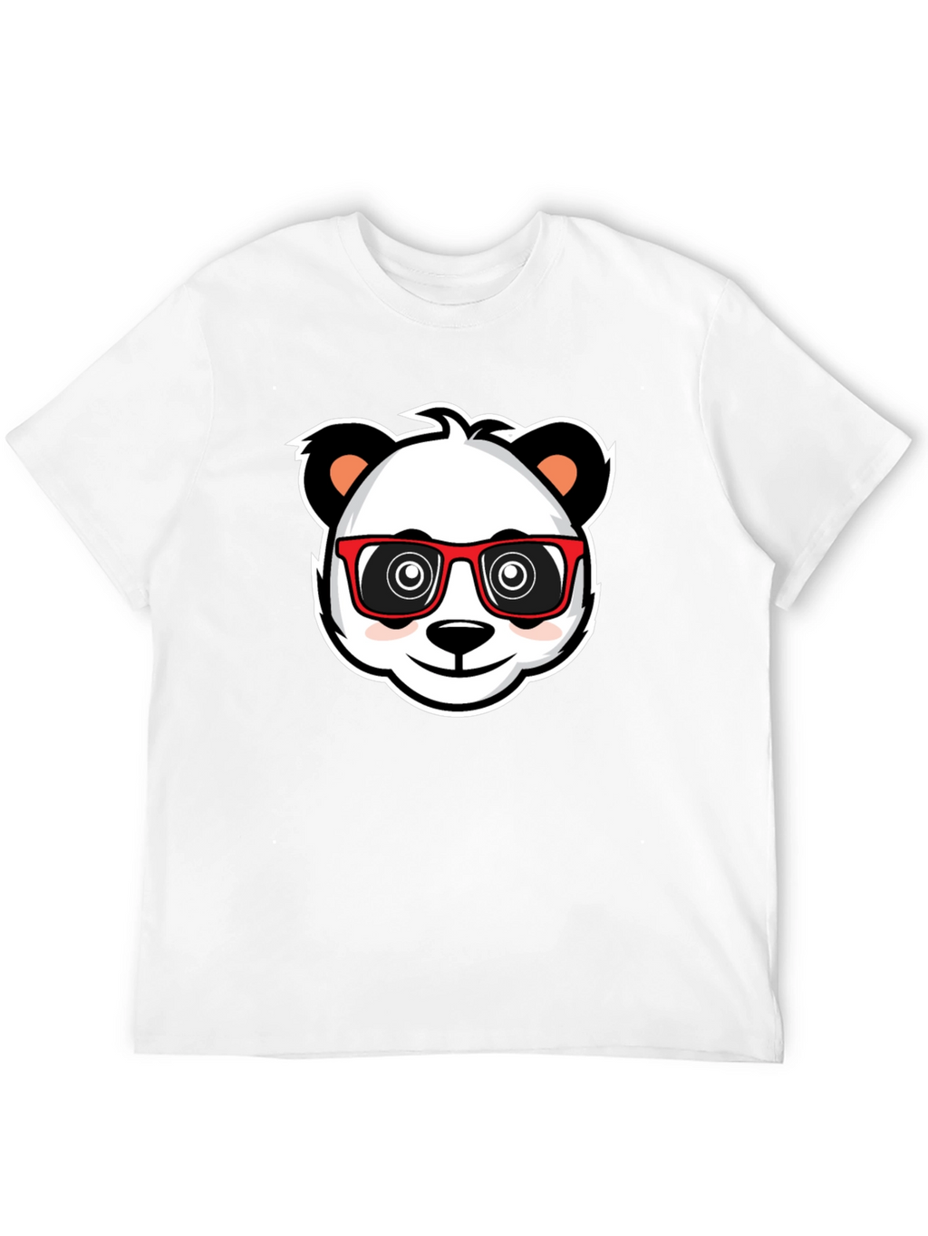 Cool Panda in Glasses Black T-Shirt