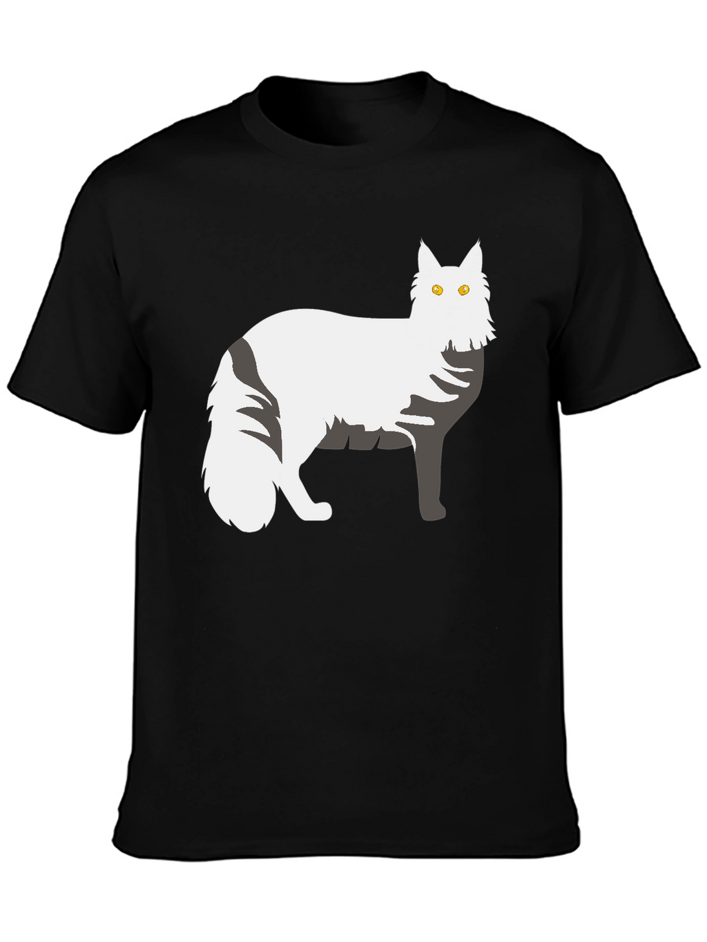 Cat Graphic T-Shirt - Black Unisex Tee