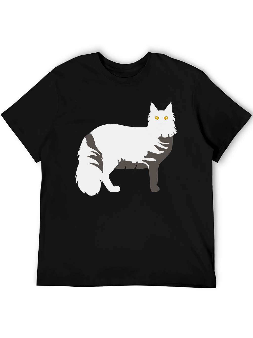 Cat Graphic T-Shirt - Black Unisex Tee