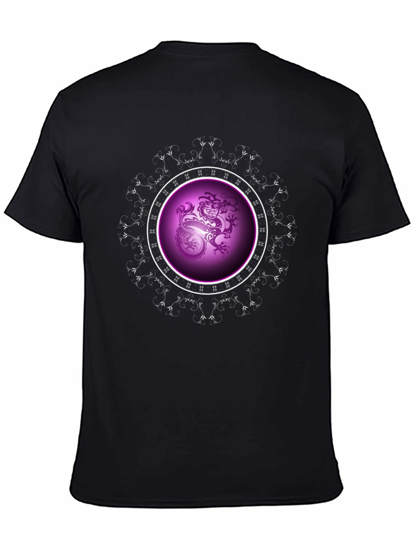 Dragon Circle Graphic Black Tee