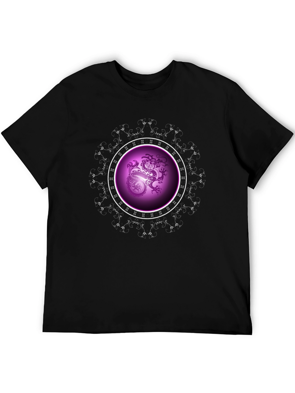 Dragon Circle Graphic Black Tee