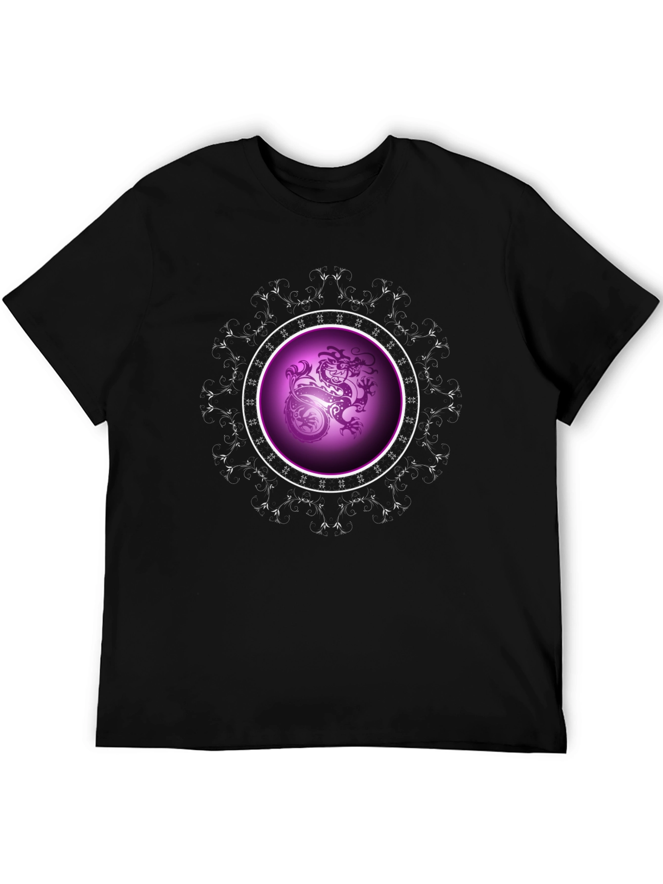 Dragon Circle Graphic Black Tee