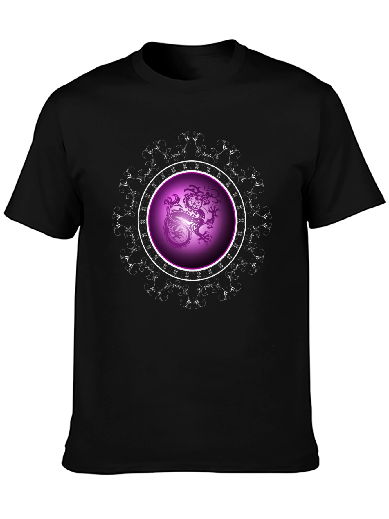 Dragon Circle Graphic Black Tee