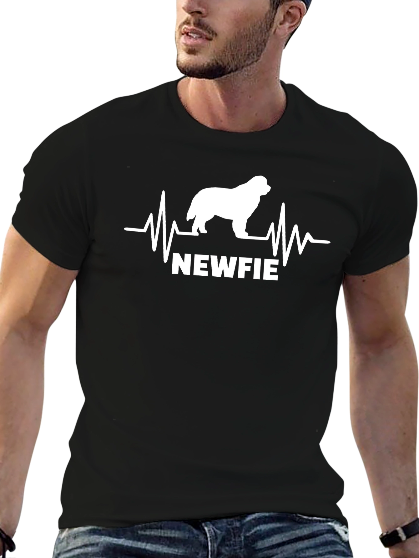 Newfie Heartbeat T-Shirt - Newfoundland Dog Lover