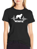 Newfie Heartbeat T-Shirt - Newfoundland Dog Lover
