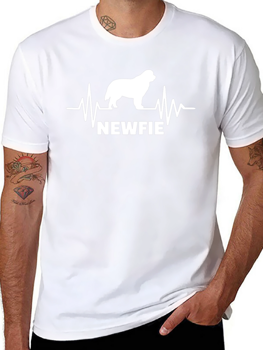 Newfie Heartbeat T-Shirt - Newfoundland Dog Lover