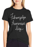 Fibromyalgia Awareness Day Black T-Shirt