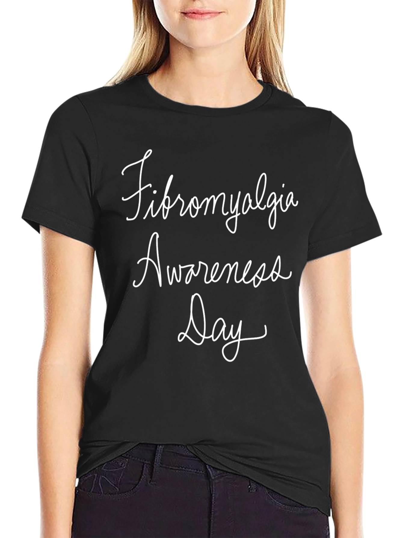 Fibromyalgia Awareness Day Black T-Shirt