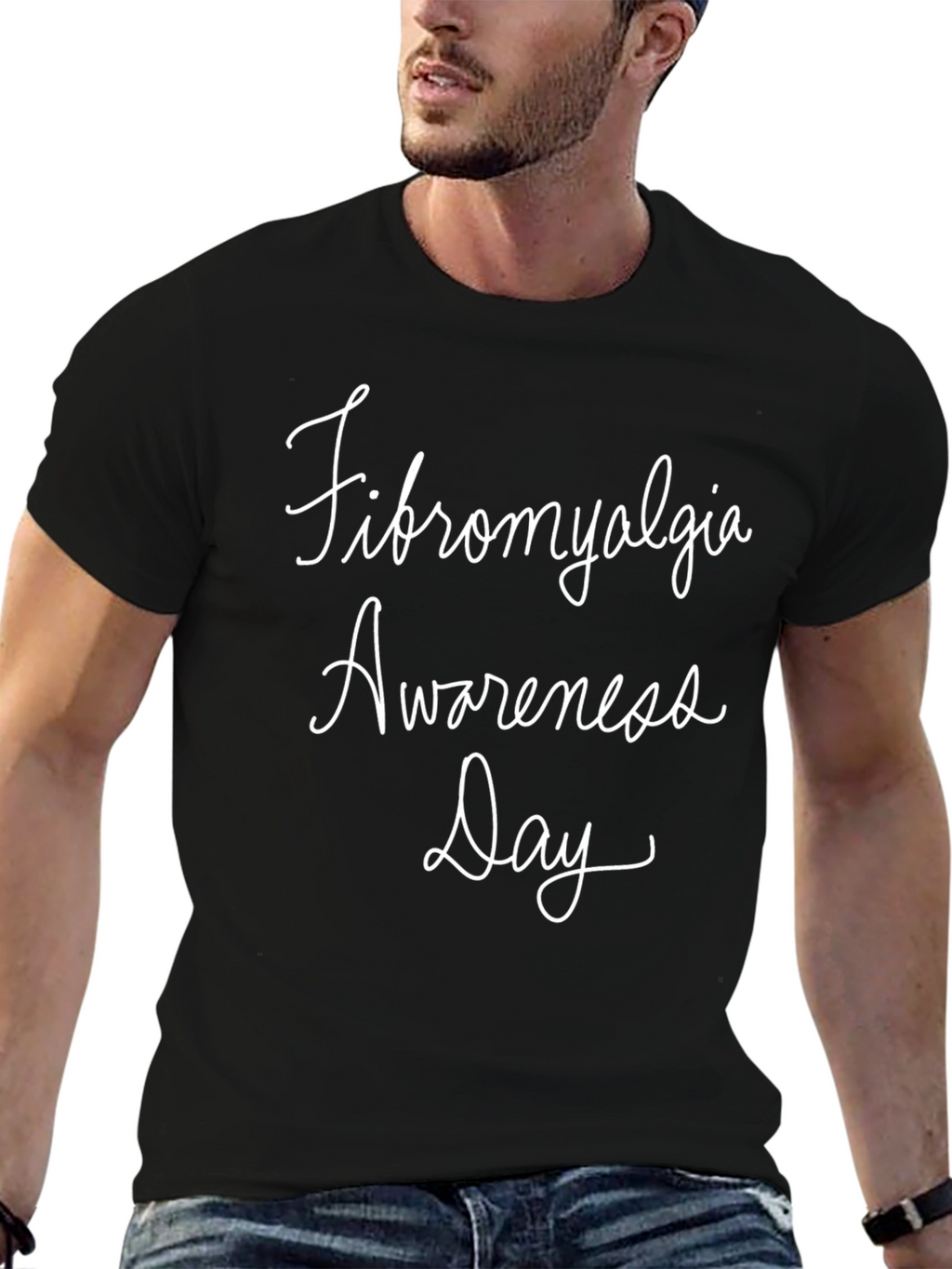 Fibromyalgia Awareness Day Black T-Shirt
