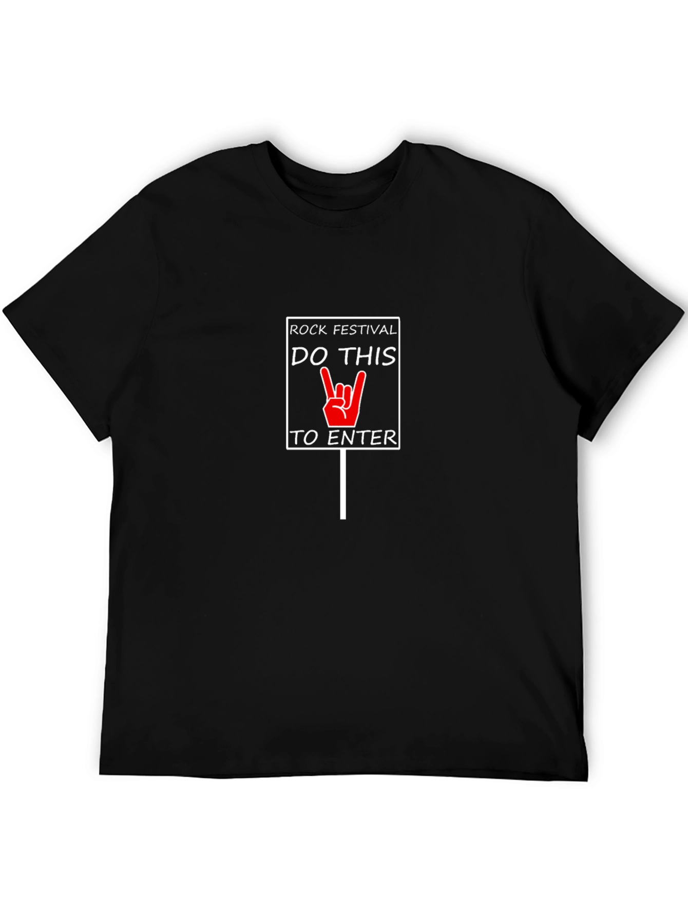 Rock Festival Entrance Tee - Devil Horns Design