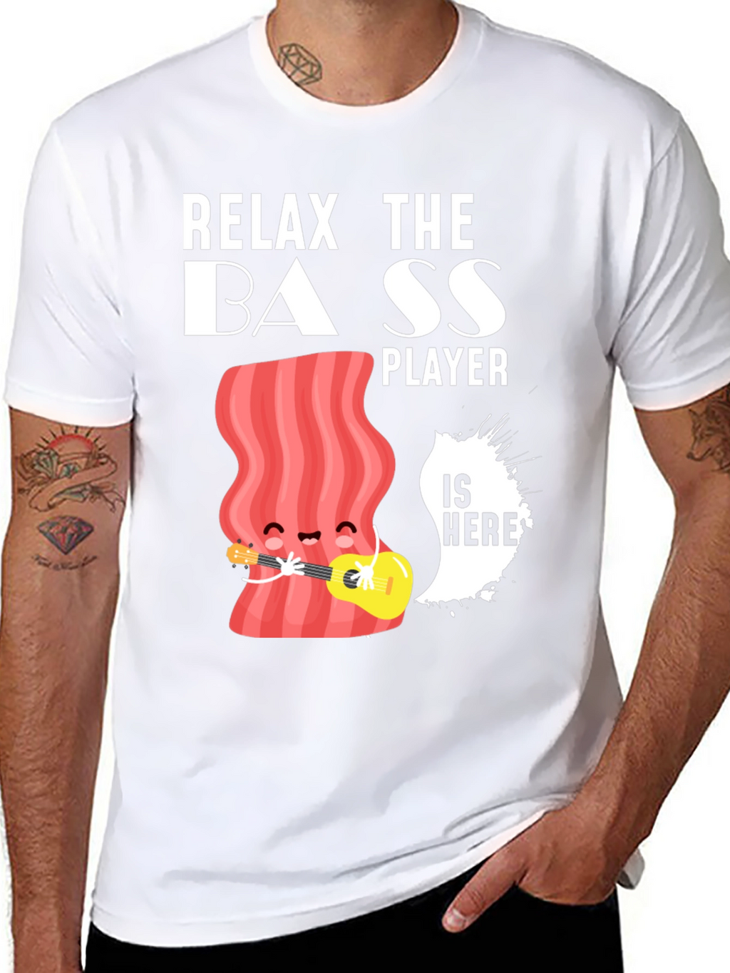 Relax The Bass Player Funny Graphic T-Shirt